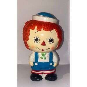 Vintage Raggedy Andy Chalkware Piggy Bank